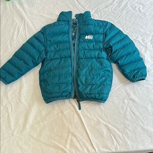 REI Teal Puffer Jacket reversible